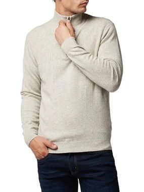 NWT Rodd & Gunn Little Mount Allan Knit Quarter Zip Sweater Wool Cashmere 3XL